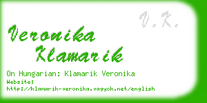 veronika klamarik business card